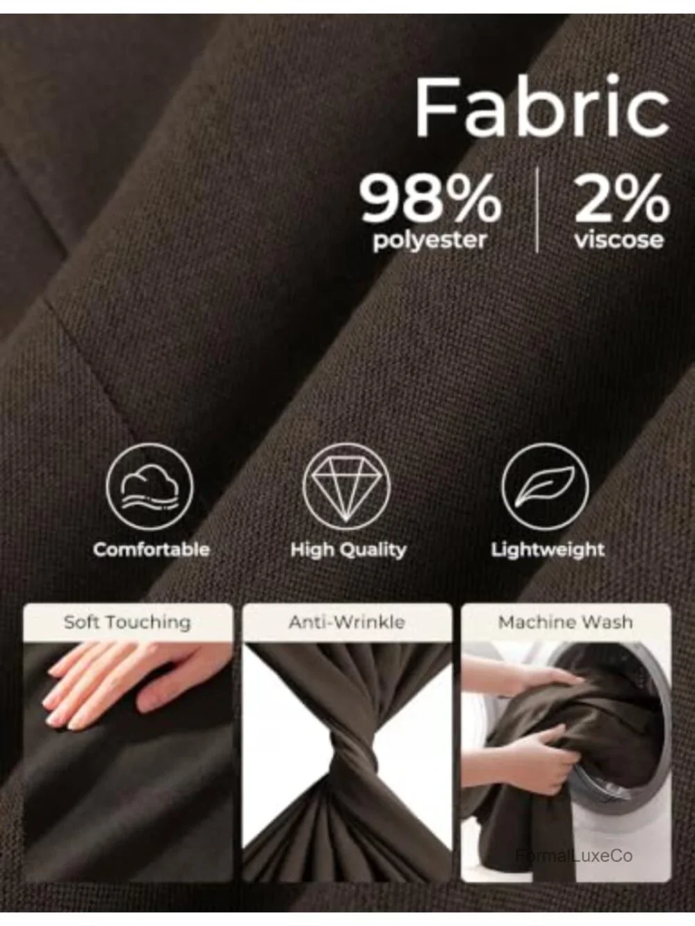 Men's Slim Fit 2-Piece Suit Set Blazer & Pants